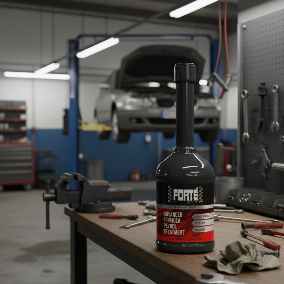 Aditivo gasolina Forté, limpiar válvulas escape gasolina, liberar anillos pistón, protección GPF catalizador, Forté Advanced Formula Petrol Treatment, limpiador sonda lambda EGR, Forté