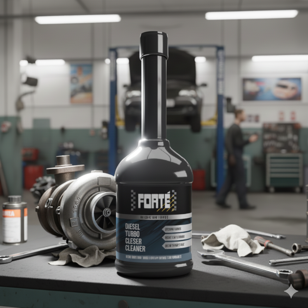 Limpiador Turbo sin desmontar, Forté Diesel Turbo Cleaner, limpiar álabes turbo TGV, turbo atascado diésel, limpiador válvula EGR, aditivo antihollín diésel, recuperar potencia turbo.