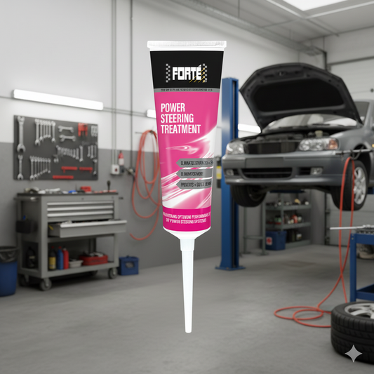 ditivo dirección asistida, eliminar ruido dirección asistida, dirección asistida rígida, prevenir fugas por retenes, Forté Power Steering Treatment, mejorar suavidad dirección asistida, Forté