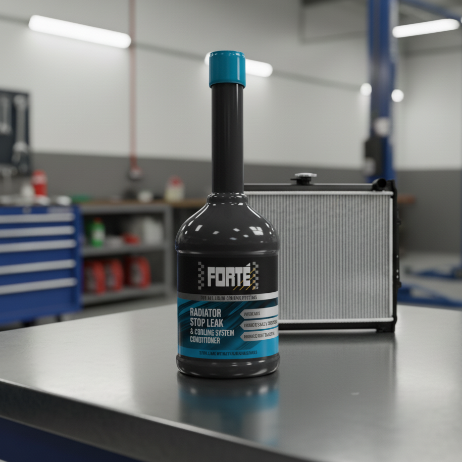 Sellador de fugas radiador, tapa fugas líquido refrigerante orgánico, acondicionador sistema refrigeración, Forté Radiator Stop Leak, anticongelante anti-corrosión, evitar obstrucción radiador, Forté 